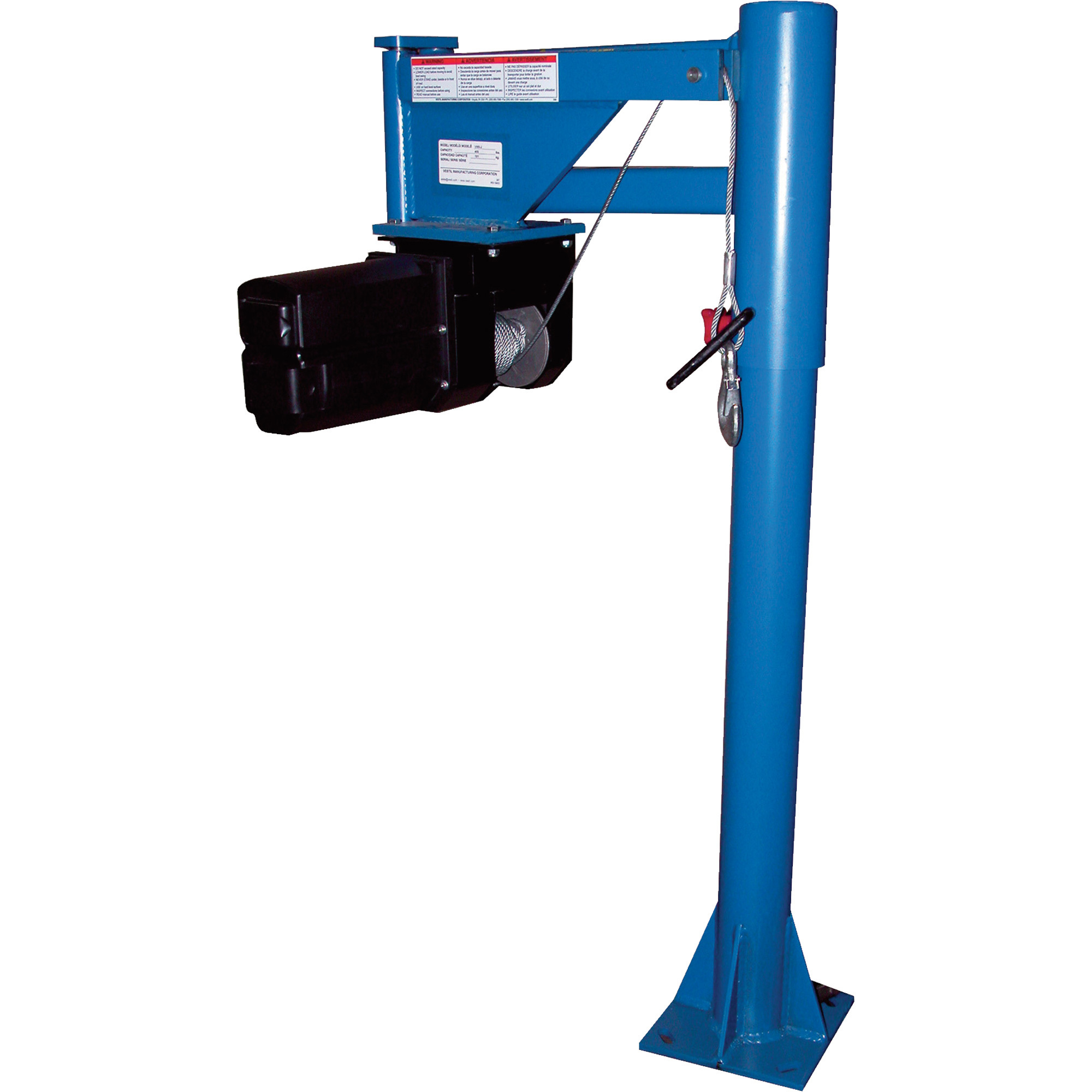 Vestil DC Powered Lifter Jib Crane - 400-Lb. Capacity, 12V Winch, 46ft. Cable, Model# VAN-J-DC